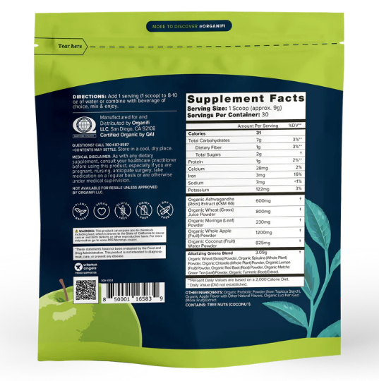 Organifi Green Juice Crisp Apple - 1 Pouch